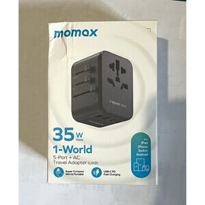 Momax 1-World 35W Max 5-Port + AC Universal Travel Adapter UA9